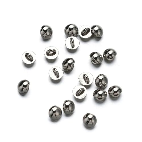 20 Stück 4,0 mm DIY Mini 1/6 Puppenkleidung Puppe Pilzknöpfe Ultrakleine Schnalle Gürtelschnallen-Silber von LEQIJK