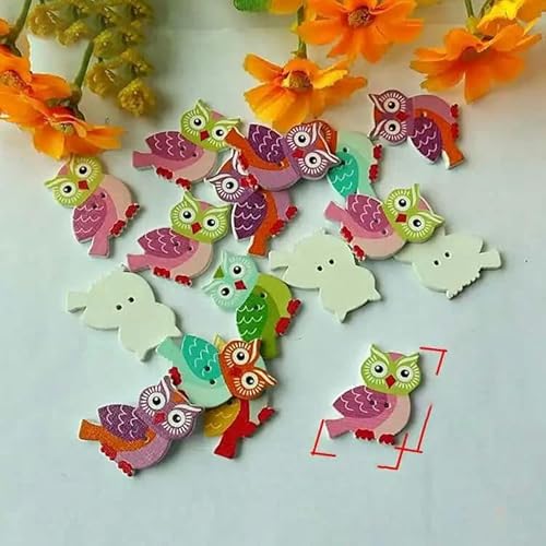 30/50 Stück/Paket Großhandel Cartoon Flatback Holzknöpfe für Handwerk DIY Scrapbooking Nähen Handwerk L-1-Stil 20 40 Stück von LEQIJK