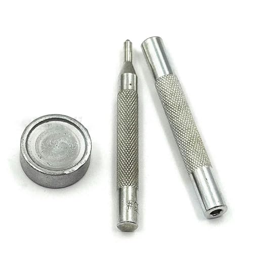 50 Sets 831/633/655 Druckknöpfe Metalldruckknöpfe Druckknöpfe zum Nähen von Kleidung, Kleidersäcken, Schuhen, nur Lederhandwerk-Werkzeug-17 mm (831) von LEQIJK