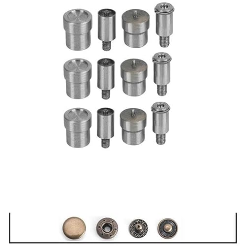 Manuelles Knopfinstallationswerkzeug, Stummstempeln, Knopf, Druckknöpfe, Ösen, Handpressmaschine, Heimwerkerwerkzeuge, Form-Knopfform-Set A-12 von LEQIJK