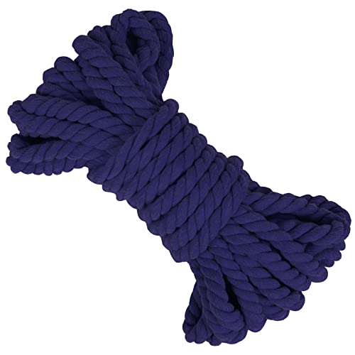 LEREATI Makramee Garn 8mm x 10m Baumwollseil Dicke Baumwollkordel Baumwollgarn, Macrame Cord Geflochten für DIY Handwerk, Basteln, Makramee Wandbehang, Vorhang, Hängepflanze (Violett) von LEREATI