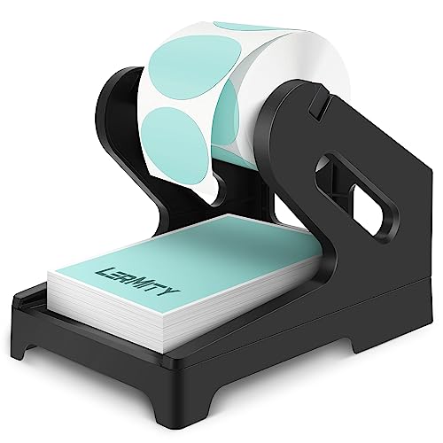 LERMITY Etikettenhalter Thermo-Etikettenhalter für Rollen und Fächerfalz-Etiketten, Versandetikettenhalter für Desktop-Thermodrucker und Etikettendrucker-Zubehör (schwarz) von LERMITY