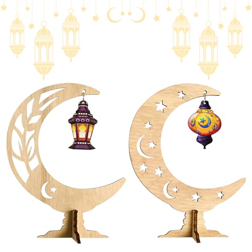 2 Stück Ramadan Decorations Holz Eid Mubarak Dekoration Ramadan Deko Set Ramadan Dekoration Tisch Ramadan Geschenke Ramadan Tischdeko Ramadan Deko Tisch Ramazan Dekor Eid Mubarak Geschenke von LETTERASHQP