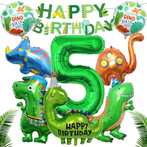 LETTERASHQP Dino Deko Kindergeburtstag, Dinosaurier Kindergeburtstag, Geburtstagsdeko Dino 5 jahre,Kindergeburtstag Dino Geburtstag Deko,für Dinosaurier Party Kindergeburtstag Deko Geburtstag Junge von LETTERASHQP