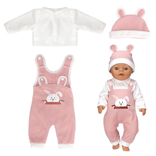 LETTERASHQP Kleidung Outfits für Baby Puppen Puppenkleidung 35-43 cm Baby Kleidung Puppenkleidung Outfits Baby Zubehör Baby Puppe Kleidung Zubehör mit Hut Langarm Hose für Kinder von LETTERASHQP