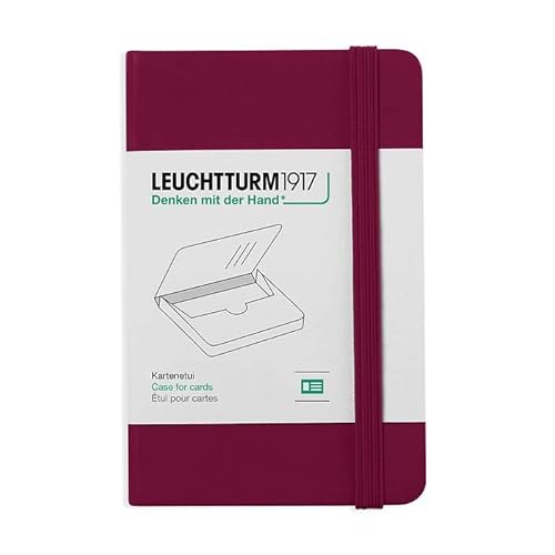 LEUCHTTURM1917 364418 Kartenetui, 65 x 100 x 15 mm, Port Red von LEUCHTTURM1917