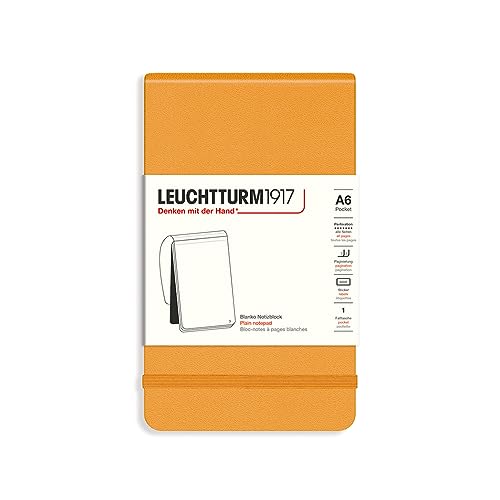 LEUCHTTURM1917 368164 Notizblock Pocket (A6), Hardcover, 184 nummerierte Seiten, Rising Sun, Blanko von LEUCHTTURM1917