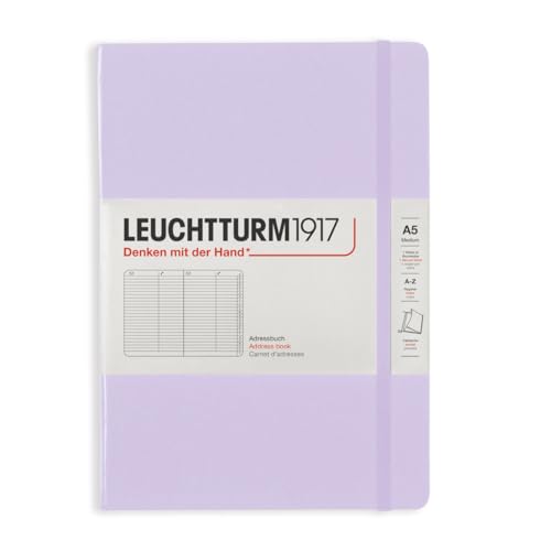 LEUCHTTURM1917 370359 Adressbuch Medium (A5), Hardcover, Lilac von LEUCHTTURM1917