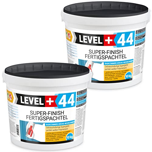Super Finish Spachtel 10+10kg Fertigspachtel Q4 Perfekt Glätt Flächen Füll für Küche Bad Wohnzimmer RM44 Super Finish Spachtel 10+10kg Fertigspachtel Q4 Perfekt Glätt Flächen Füll für Küche Bad Wohnzimmer RM44 von LEVEL PLUS