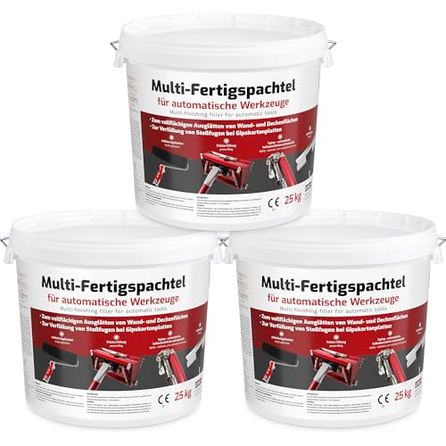 Fertigspachtel Mehrzweckspachtel Q1-Q4, Fugenspachtel Innen 75kg Perfekt Weiss Multispachtel Glätten Taping Füll Finish L5 von LEVEL+