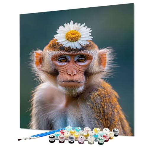 Malen Nach Zahlen Erwachsene Affe, Malen Nach Zahlen Blume, DIY Basteln Erwachsene Handgemalt Ölgemälde Set mit Pinsel und Acrylfarbe für Deko Wohnzimmer, Geschenk für Frauen 100 x 135 cm (Model-0788) Malen Nach Zahlen Erwachsene Affe, Malen Nach Zahlen Blume, DIY Basteln Erwachsene Handgemalt Ölgemälde Set mit Pinsel und Acrylfarbe für Deko Wohnzimmer, Geschenk für Frauen 100 x 135 cm (Model-0788) von LEYAUPGO