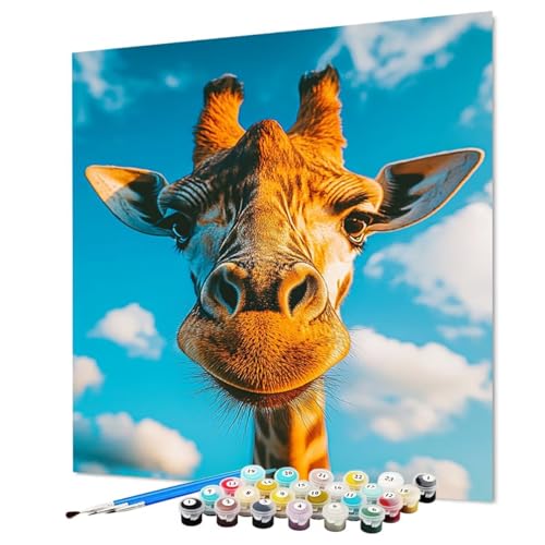 Malen Nach Zahlen Erwachsene Tier Malen Nach Zahlen Giraffe Paint by Numbers mit Pinsel und Acrylfarben, DIY Bastelset Erwachsene Handgemalt Ölgemälde für Zimmer Deko Asthetik 70 x 95 cm (Model-0653) Malen Nach Zahlen Erwachsene Tier Malen Nach Zahlen Giraffe Paint by Numbers mit Pinsel und Acrylfarben, DIY Bastelset Erwachsene Handgemalt Ölgemälde für Zimmer Deko Asthetik 70 x 95 cm (Model-0653) von LEYAUPGO