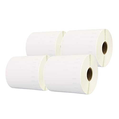 LEYF Etiketten für Dymo 4XL Labelwriter - S0904980-104mm x 159mm - 4 Rolle Pack Etiketten x 220 St. Je Rolle = 880 Etiketten, Selbstklebend, Adressetiketten, VersandEtiketten DYMOXL4 von LEYF