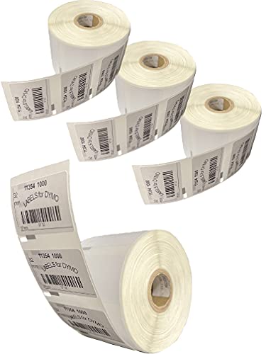 LEYF Etiketten für Labelwriter 11354-4 Rolle Pack Etiketten x 1000 St. Je Rolle = 4000 Etikette, Selbstklebend, Kompatibel für LEYF Labelwriter & Seiko Etikettendrucker, 57 X 32 mm 4X11354 von LEYF