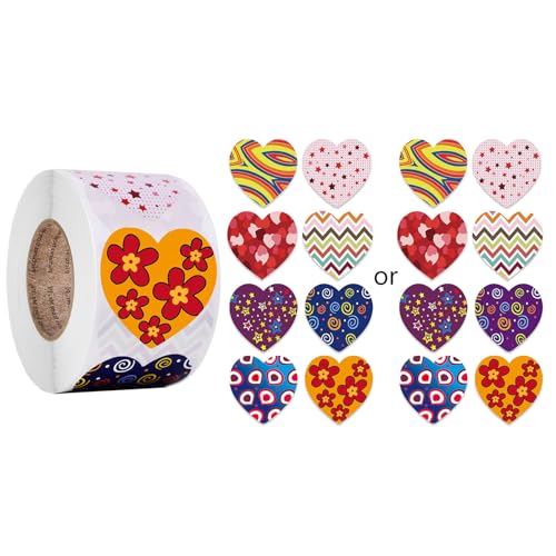 500 Stück Herzförmige Aufkleber Party ift Verpackung Siegel Etiketten ift Dekoration für Karten ift Umschläge Ochse von LEYILE
