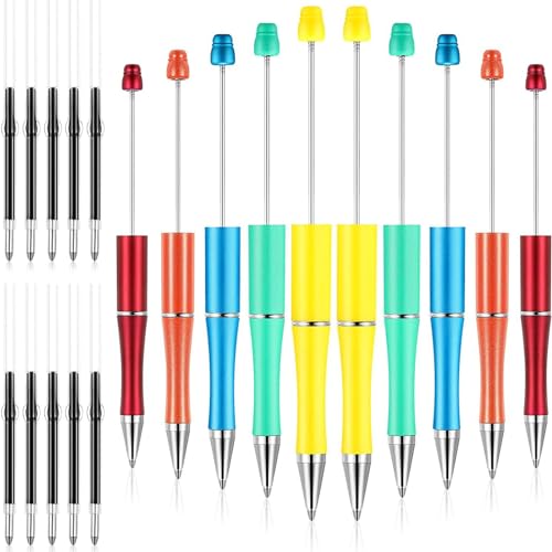 LEYILE Beadable Pen Bead Kugelschreiber Assorted Bead Pen Shaft Rollerball Pen Kids Students Office School Supplies von LEYILE
