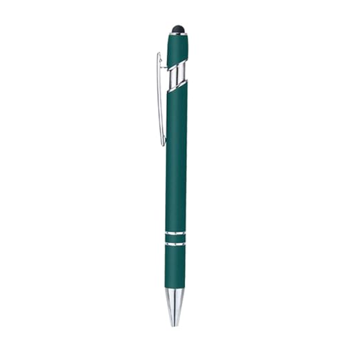 LEYILE Kapazitiver Metall-Kugelschreiber, glatt, 1,0 mm, schwarz, Kugelschreiber mit Stift-Clip für die meisten kapazitiven Bildschirme, 10 Stück von LEYILE