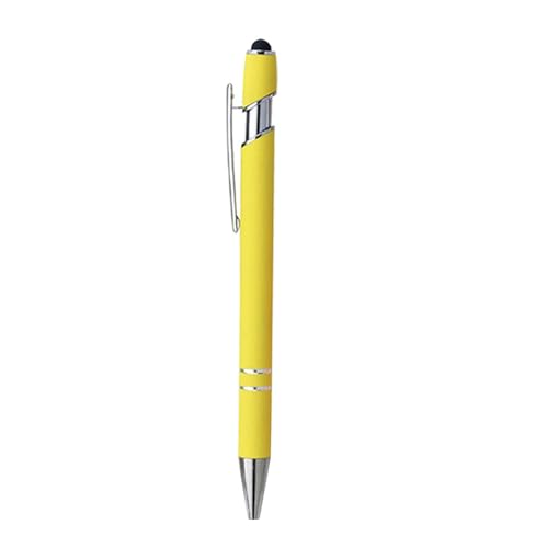 LEYILE Kapazitiver Metall-Kugelschreiber, glatt, 1,0 mm, schwarz, Kugelschreiber mit Stift-Clip für die meisten kapazitiven Bildschirme, 10 Stück von LEYILE