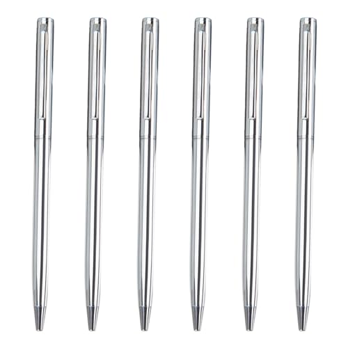 LEYILE Metall-Kugelschreiber, Signierstift, Bürostift, Business-Geschenk, zum Öffnen/Schließen, 6 Stück von LEYILE