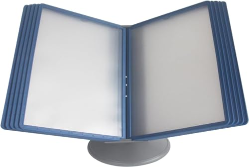 Wandmontierte A4-Aktenordner, 10 Seiten, Wand-Büro-Referenz-Organizer, PVC und Metall, Desktop-Dokumenten-Organizer-Ordner, austauschbare Tasche(C) von LEYWHEF