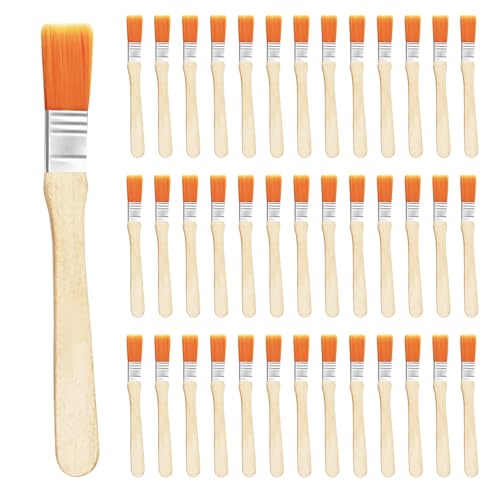 40 Stück Pinsel Klein,Lasurpinsel,Flachpinsel,Borstenpinsel Set,13.5Cm Pinsel Lack,Lackpinsel mit Holzgriff für Pinsel Farben Kunst Malerbedarf Lacke Malerei DIY Streichen Von WäNden von LFBEST