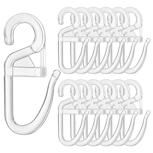Hochwertige Überklipshaken, Überklipshaken mit 6mm Öse Glasklar Faltenlegehaken für Gardinenringe (100 Stück) von LFBEST