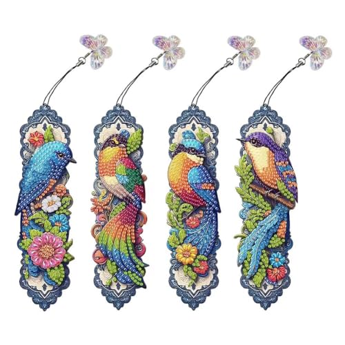 5D Diamond Painting Bookmarks for Book Lovers, Handmade DIY Diamond Art Book marks with Tassels, Cute Gift for Graduation Birthday (SQ020) von LFSX0828