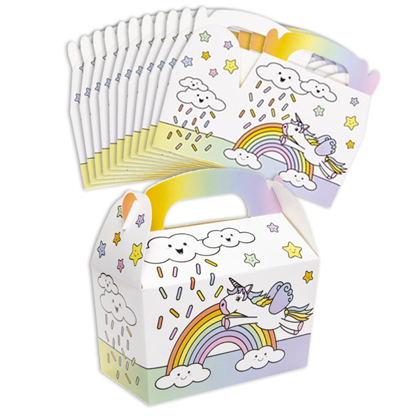 12 Einhorn Geschenkschachteln, 12,5cm x 12cm x 6cm von LG-Imports