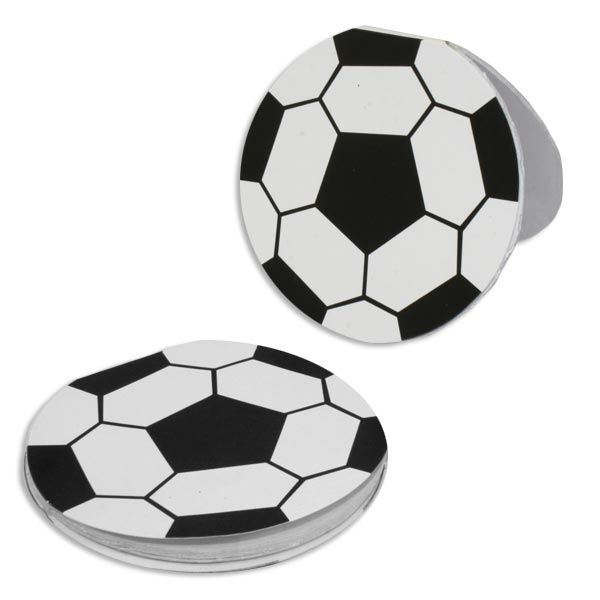 Fußball Notizblock rund, Mitgebsel für Fußballparty, 8cm, 1 Stück von LG-Imports