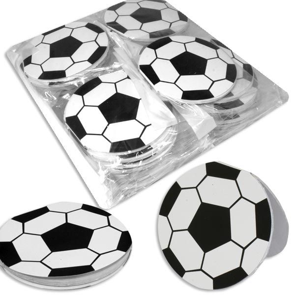 Großpack Fußball-Notizblöcke 8cm, 48 Stück, Mitgebsel für Fußballparty von LG-Imports