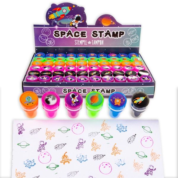 Großpack Weltraum Stempel, 60 Stk, 4cm, Mitgebsel Kindergeburtstag von LG-Imports