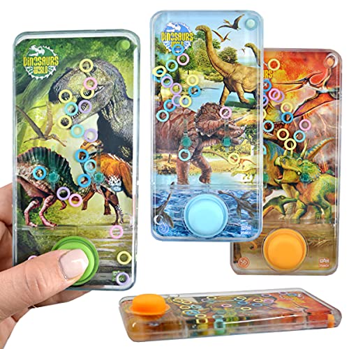 LG-Imports 3X Geduldsspiel Wasser Dinosaurier Ringe Kinder Wasserflipper Dino Bunt 16cm Mitgebsel von LG