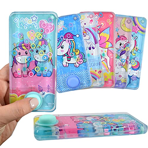 LG-Imports 3X Geduldsspiel Wasser Einhorn Ringe Kinder Wasserflipper Fantasy Bunt 16cm Mitgebsel von LG-Imports