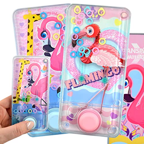 LG-Imports 3X Geduldsspiel Wasser Flamingo Vögel Ringe Kinder Wasserflipper Tiere Bunt 16cm Mitgebsel von LG