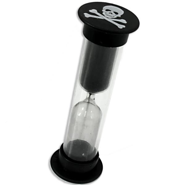 Sanduhr mit Totenkopf als Mitgebsel für Piratengeburtstag, 8×2,5cm, 1 Stk. von LG-Imports