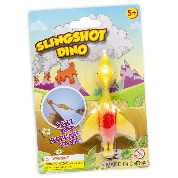 Schleuder-Dinosaurier aus Gummi, 1 Stück von LG-Imports