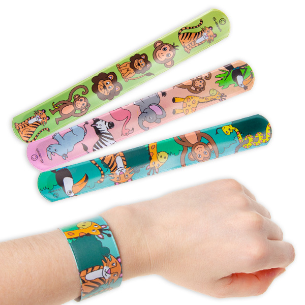 Schnapparmband Wilde Tiere, 1 Stk, 22cm, Mitgebsel zur Dschungelparty von LG Imports