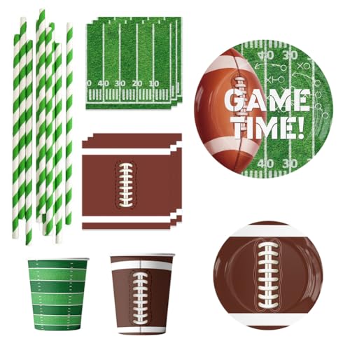 LGWJHCY Rugby-Partygeschenk-Set, amerikanische Rugby-Party-Dekorationen, Sport-Themen-Handliches Geschirr, Sport-Spiel-Themen-Geburtstagszubehör für Partyzubehör, Kinderspiel-Geburtstagsdekorationen LGWJHCY Rugby-Partygeschenk-Set, amerikanische Rugby-Party-Dekorationen, Sport-Themen-Handliches Geschirr, Sport-Spiel-Themen-Geburtstagszubehör für Partyzubehör, Kinderspiel-Geburtstagsdekorationen von LGWJHCY