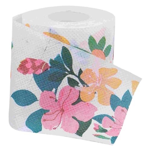 1 Rolle bunt bedrucktes Rollenpapier Toilettenpapier exquisites Taschentuchpapier Einwegserviettenpapierservietten von LHAODDUO