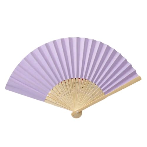 LHAODDUO 1 STÜCKE Fan Folding Folding Party Hochzeit Hand Dance Gehalten Seide Muster Farbe Werkzeuge & Home Dekorationen for Frauen(Purple) von LHAODDUO