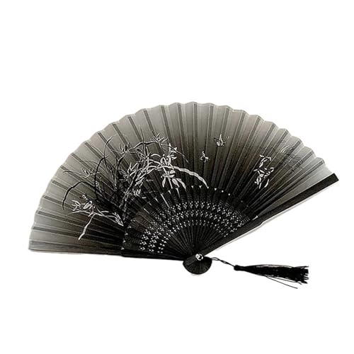 LHAODDUO 1 STÜCKE Vintage Seide Faltfächer Chinesische Kunsthandwerk Heimdekorationen Tanz Hand Fan Room Decor(2) von LHAODDUO