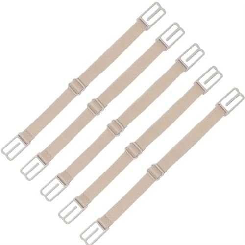 LHAODDUO Elastische Nylonbänder for Damen, Verstellbarer BH-Trägerhalter, DIY-Nähen, unsichtbare, rutschfeste Schultergurte, Gürtelschnalle(Skin,1pc) von LHAODDUO