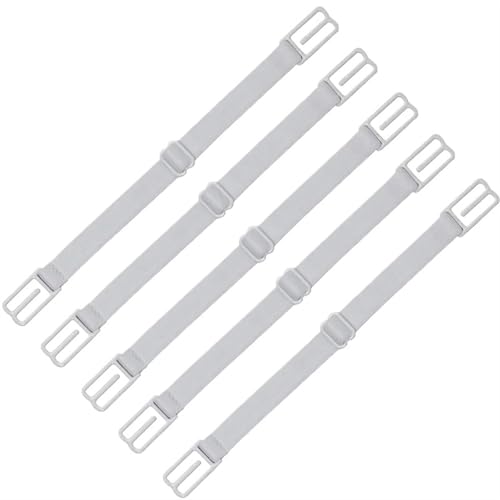 LHAODDUO Elastische Nylonbänder for Damen, Verstellbarer BH-Trägerhalter, DIY-Nähen, unsichtbare, rutschfeste Schultergurte, Gürtelschnalle(White,1pc) von LHAODDUO