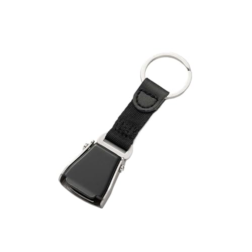 LHAODDUO Schlüsselanhänger Flug Lederband Sicherheitsgurt Schlüsselanhänger Anhänger(1.5CM Black) von LHAODDUO