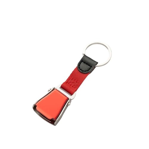 LHAODDUO Schlüsselanhänger Flug Lederband Sicherheitsgurt Schlüsselanhänger Anhänger(1.5CM Red) von LHAODDUO