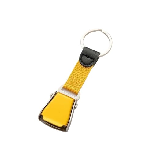 LHAODDUO Schlüsselanhänger Flug Lederband Sicherheitsgurt Schlüsselanhänger Anhänger(1.5CM Yellow) von LHAODDUO