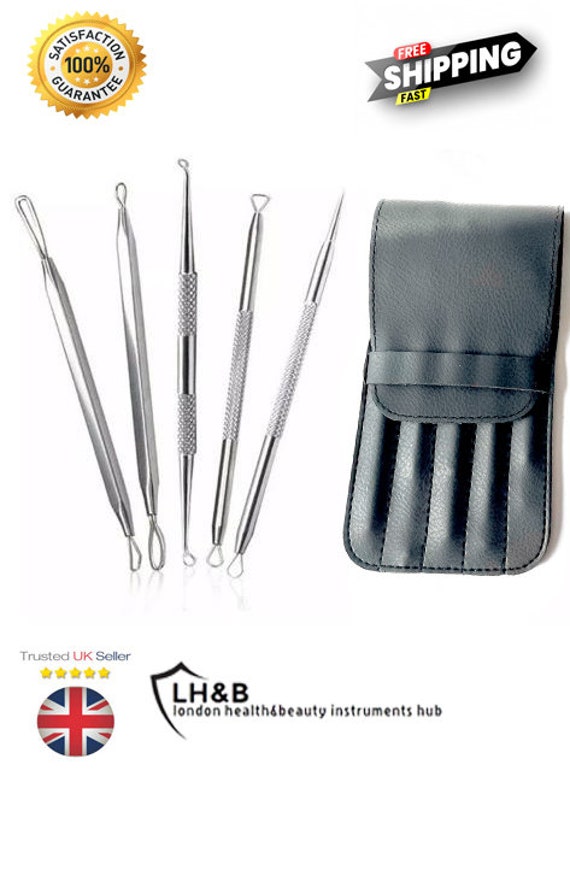 5stk Blackhead Pimple Comedone Spot Akne Extractor Entferner Kit Popper Tools von LHBLondonHandB