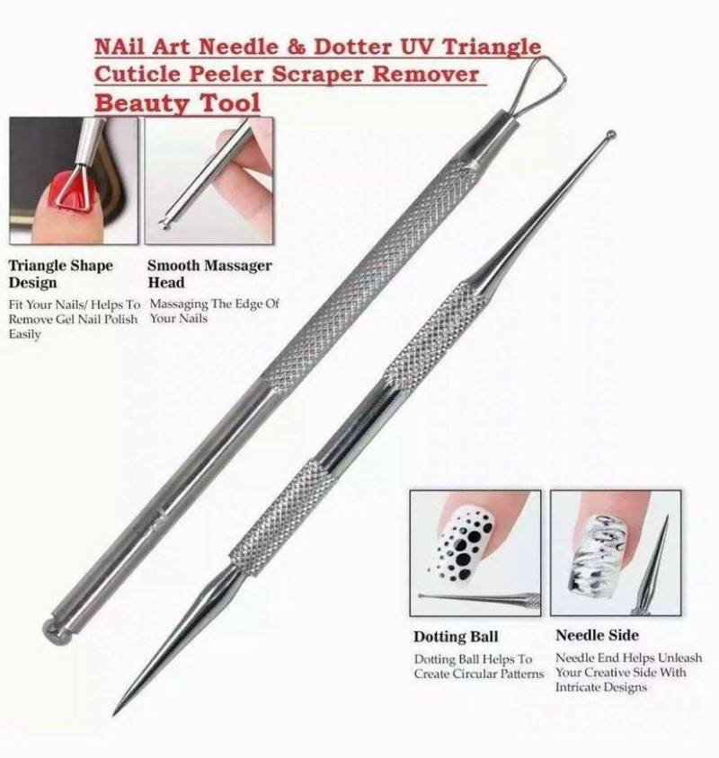 Nail Art Dotting Tool Gel Poliert Entferner Dreieck Stick Cuticle Peeler Beauty von LHBLondonHandB