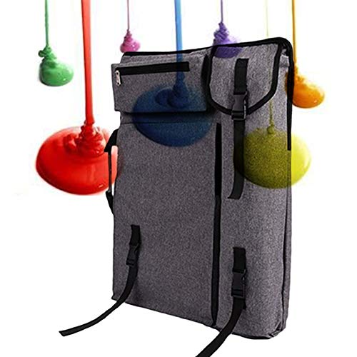 LHGDMJO Aluminium-Feld-Staffelei, Canvas-Tasche und Staffelei-Set, Kunst, kreative Staffelei, Tafeln, Staffeleien, Rucksack (Grau, Canvas-Tasche) von LHGDMJO