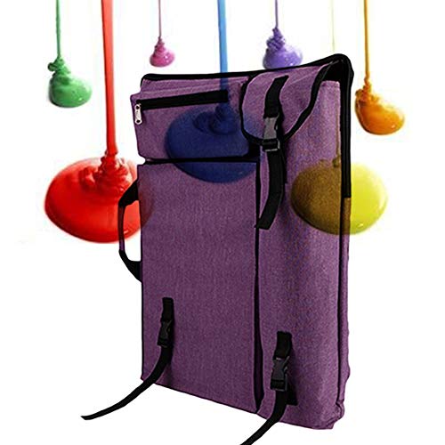 LHGDMJO Aluminium-Feld-Staffelei, Canvas-Tasche und Staffelei-Set, Kunst, kreative Staffelei, Tafeln, Staffeleien, Rucksack (lila, Leinentasche) von LHGDMJO